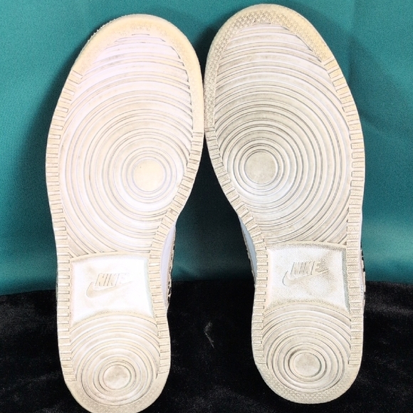 Nike White Sneakers with Leopard Print Swoosh - Picture 8 of 11